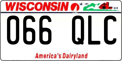 WI license plate 066QLC