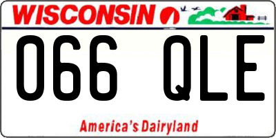WI license plate 066QLE