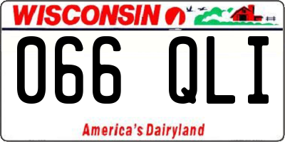 WI license plate 066QLI