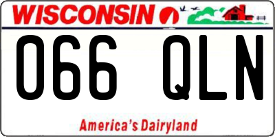 WI license plate 066QLN