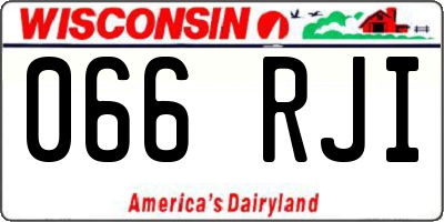 WI license plate 066RJI