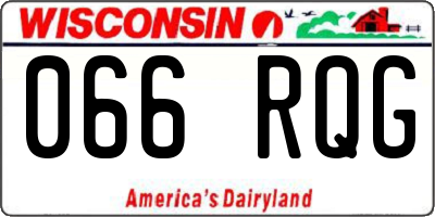 WI license plate 066RQG