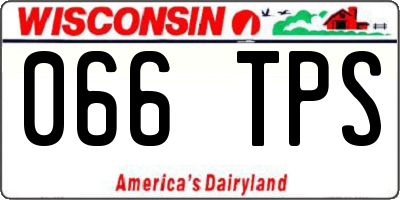 WI license plate 066TPS