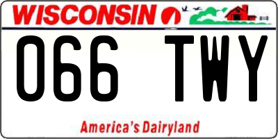 WI license plate 066TWY