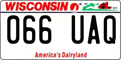 WI license plate 066UAQ