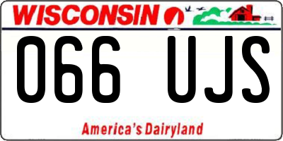 WI license plate 066UJS