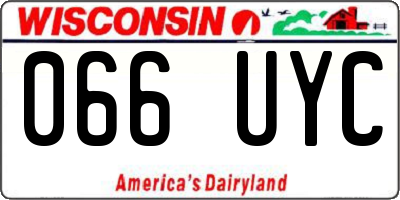 WI license plate 066UYC
