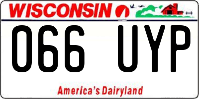 WI license plate 066UYP