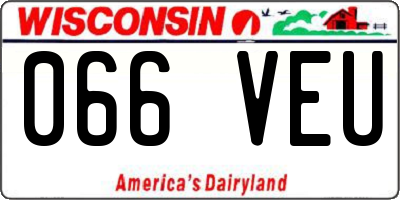 WI license plate 066VEU