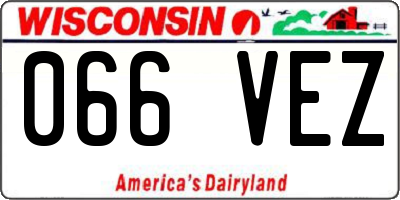 WI license plate 066VEZ