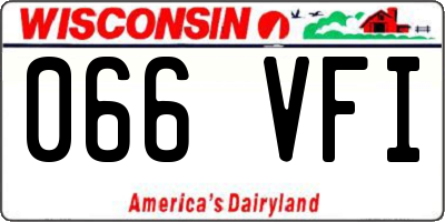 WI license plate 066VFI