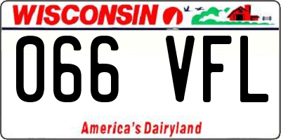 WI license plate 066VFL