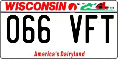 WI license plate 066VFT