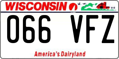 WI license plate 066VFZ