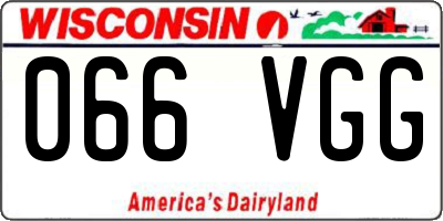 WI license plate 066VGG
