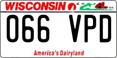 WI license plate 066VPD