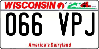 WI license plate 066VPJ