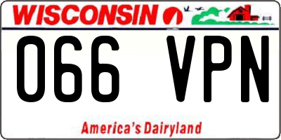 WI license plate 066VPN