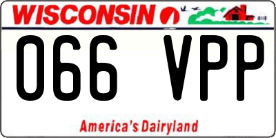 WI license plate 066VPP