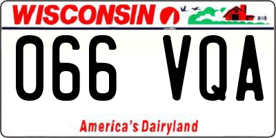 WI license plate 066VQA