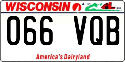 WI license plate 066VQB
