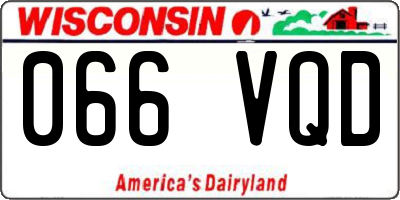 WI license plate 066VQD