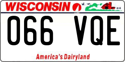 WI license plate 066VQE