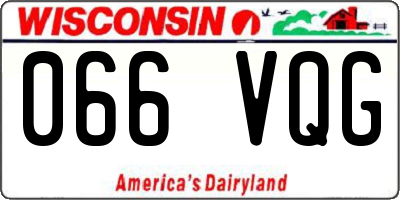 WI license plate 066VQG