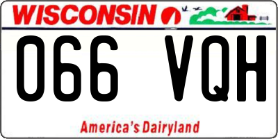 WI license plate 066VQH