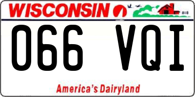 WI license plate 066VQI