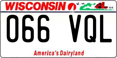 WI license plate 066VQL