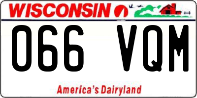WI license plate 066VQM