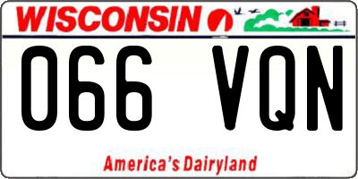 WI license plate 066VQN