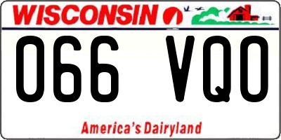 WI license plate 066VQO