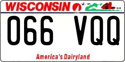 WI license plate 066VQQ