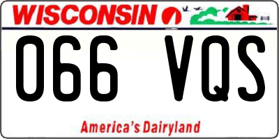 WI license plate 066VQS