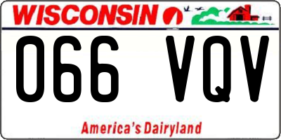 WI license plate 066VQV