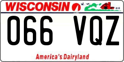 WI license plate 066VQZ