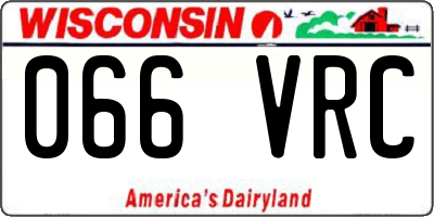 WI license plate 066VRC