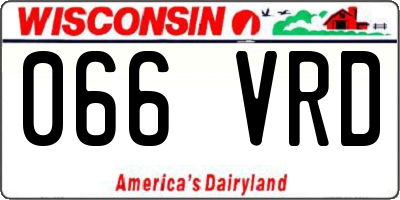 WI license plate 066VRD