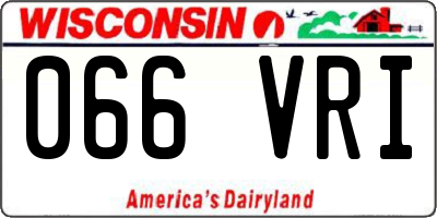 WI license plate 066VRI