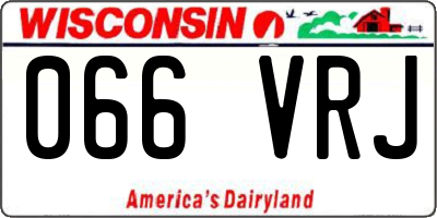 WI license plate 066VRJ