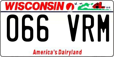 WI license plate 066VRM