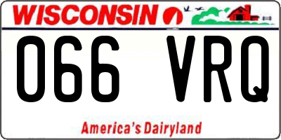 WI license plate 066VRQ