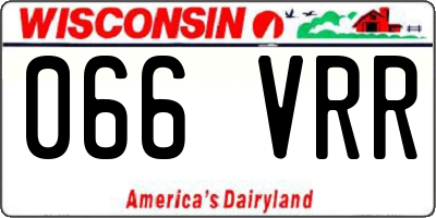 WI license plate 066VRR