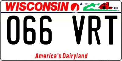 WI license plate 066VRT