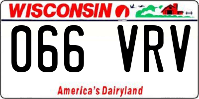 WI license plate 066VRV