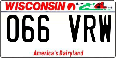 WI license plate 066VRW