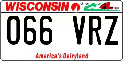 WI license plate 066VRZ