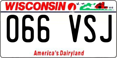 WI license plate 066VSJ
